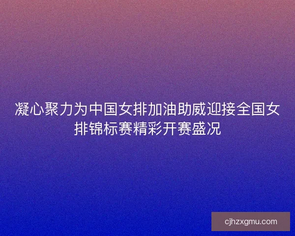 凝心聚力为中国女排加油助威迎接全国女排锦标赛精彩开赛盛况